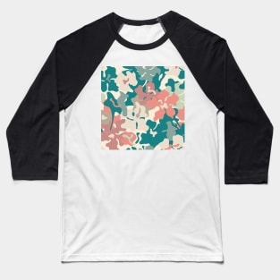 Bold Florals / Retro Garden Baseball T-Shirt